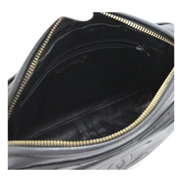 Chanel Matelasse Chain Shoulder Bag Fringe Black Leather - Picture 5 of 7